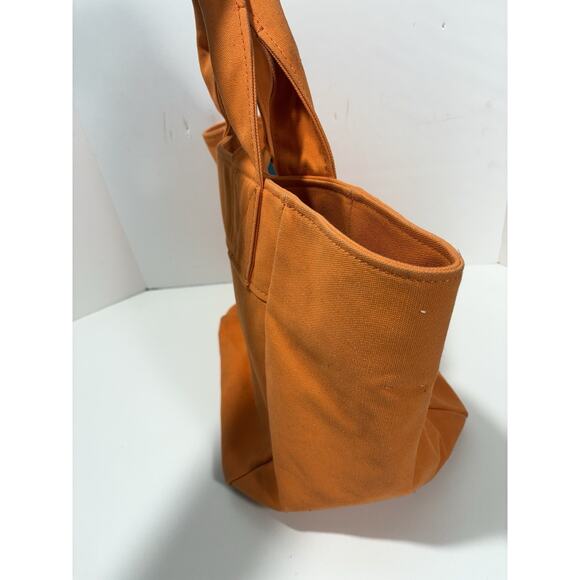 J.McLaughlin Logo Tote Bag Canvas Orange J Mc‎ Laughlin Large Purse RARE - Picture 8 of 10